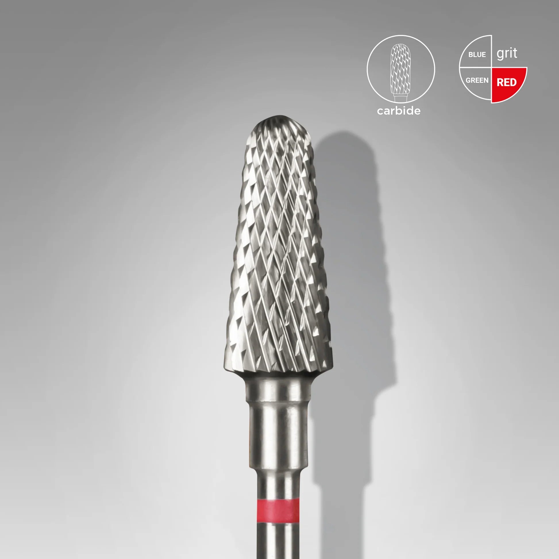 Carbide burr "Frustum" Red - EXPERT, head Ø 6 mm, working part 14 mm