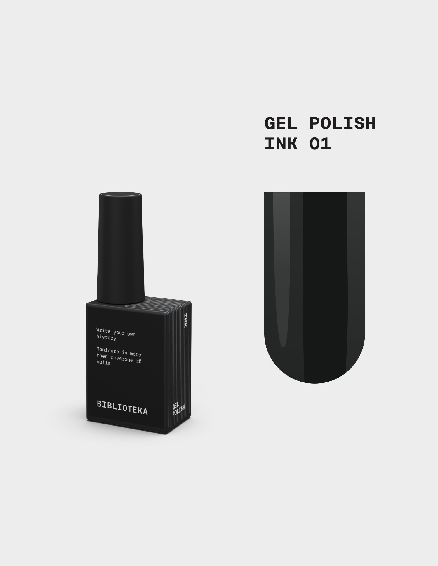 BIBLIOTEKA Gel Polish № 01 Ink – Schwaz, 10 ml