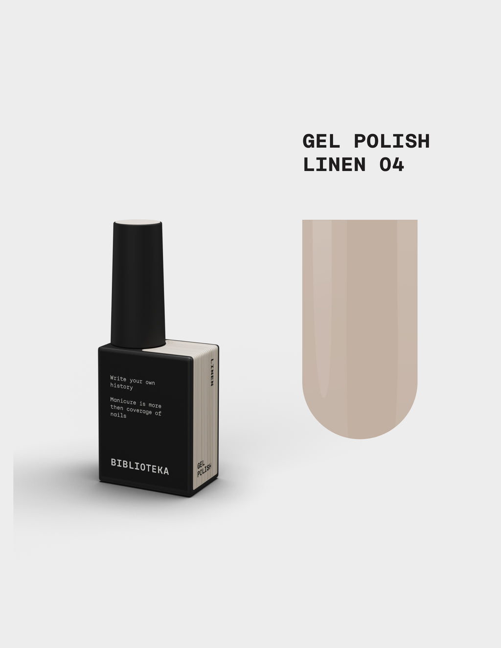 BIBLIOTEKA Gel Polish #04 Linen – Beige, 10 ml