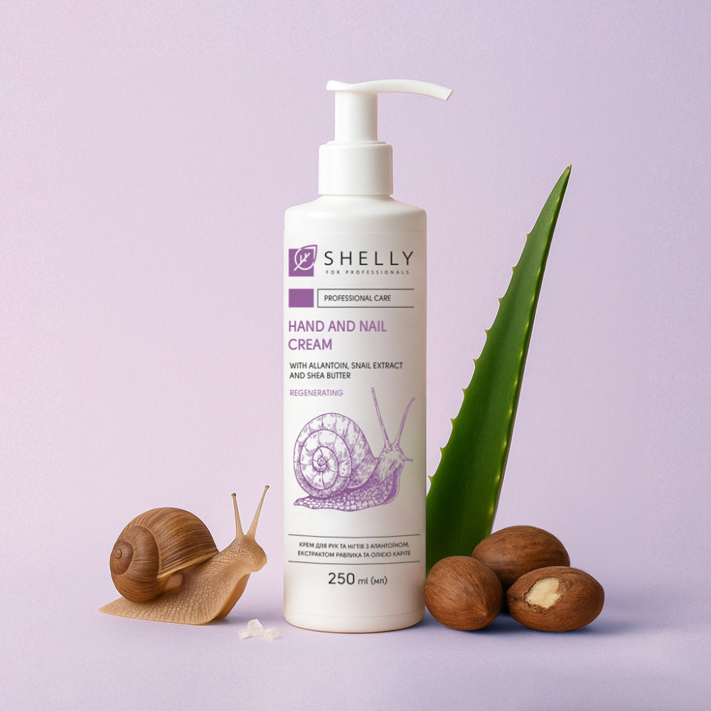 Hand and Nail Cream with Allantoin, Snail Extract and Shea Butter Shelly