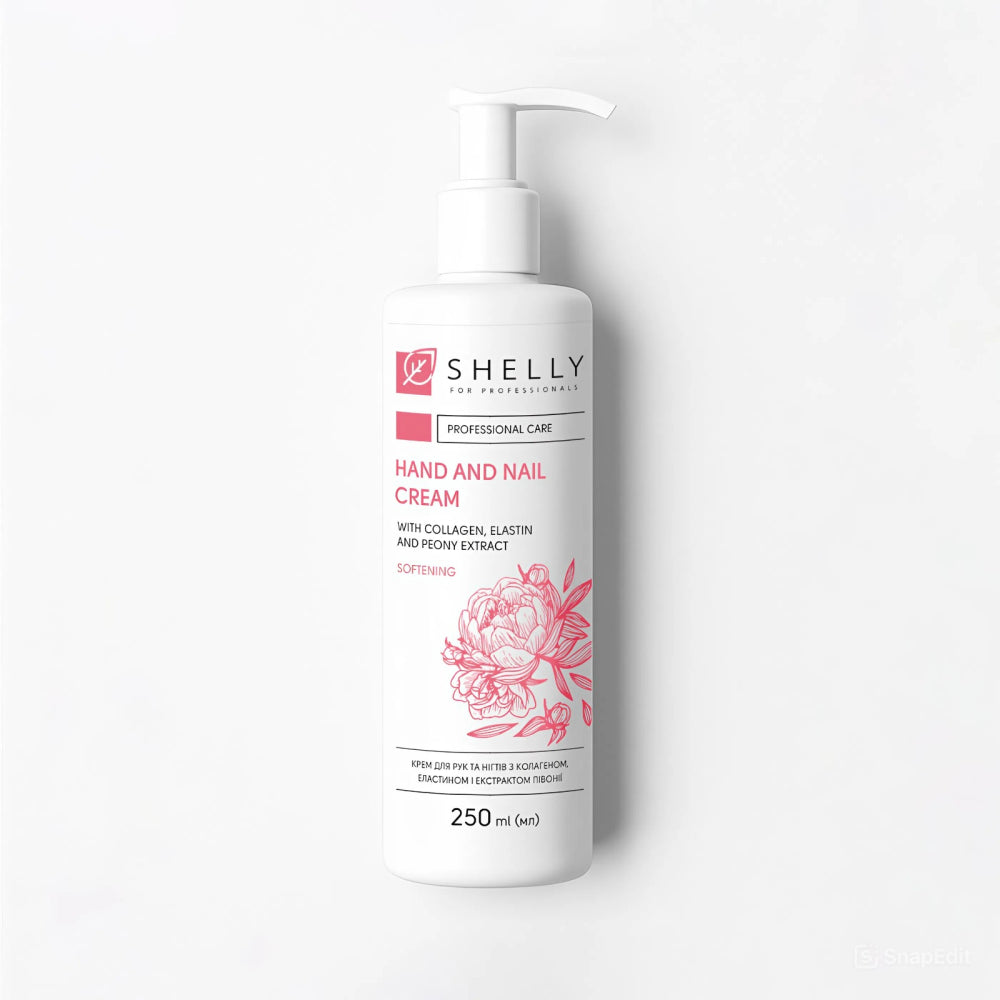Hand and Nail Cream with Collagen, Elastin and Peony Extract Shelly.