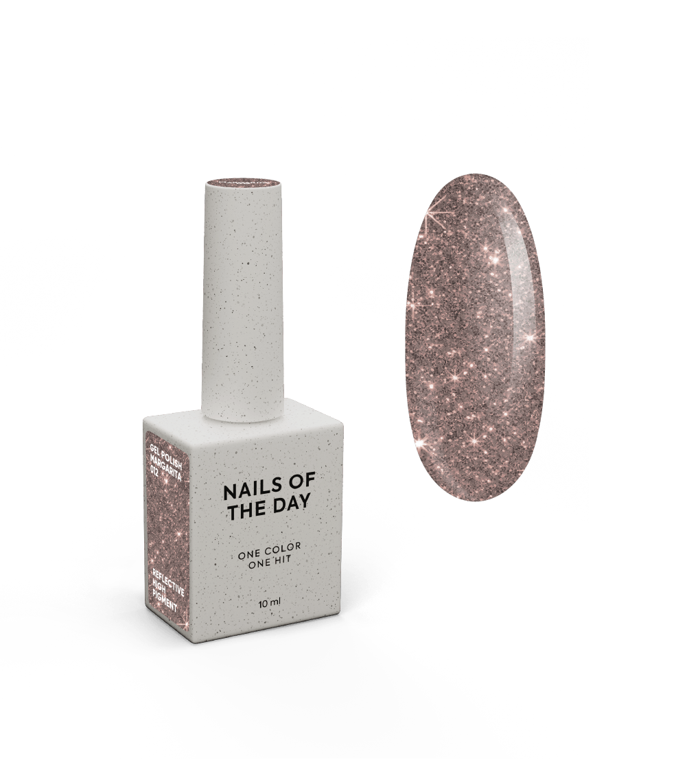 NAILSOFTHEDAY Gel Polish Margarita – rosy nude, light-reflecting gel nail polish.