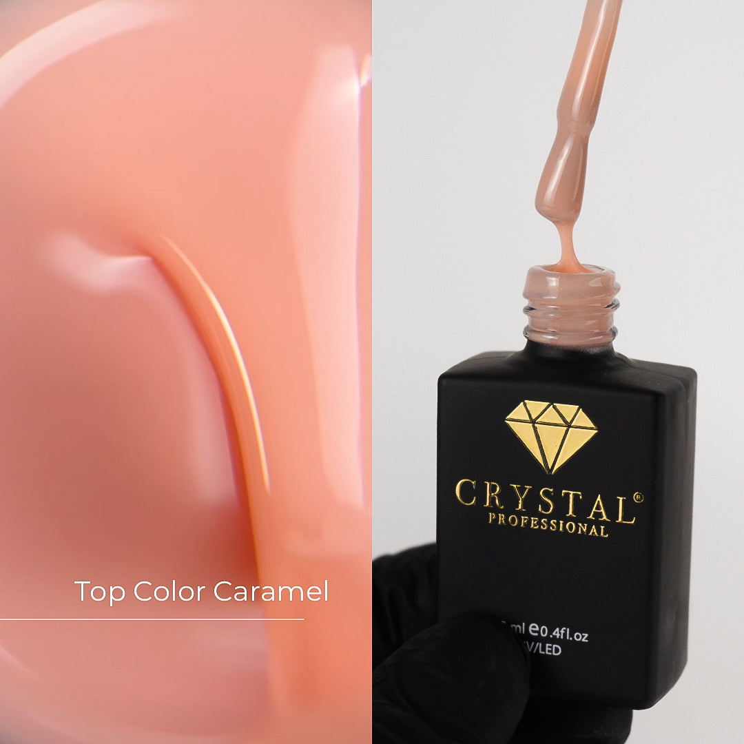 Top Caramel Crystal Professional — kaschierender Hybrid-Top UV/LED HEMA- & TPO-frei