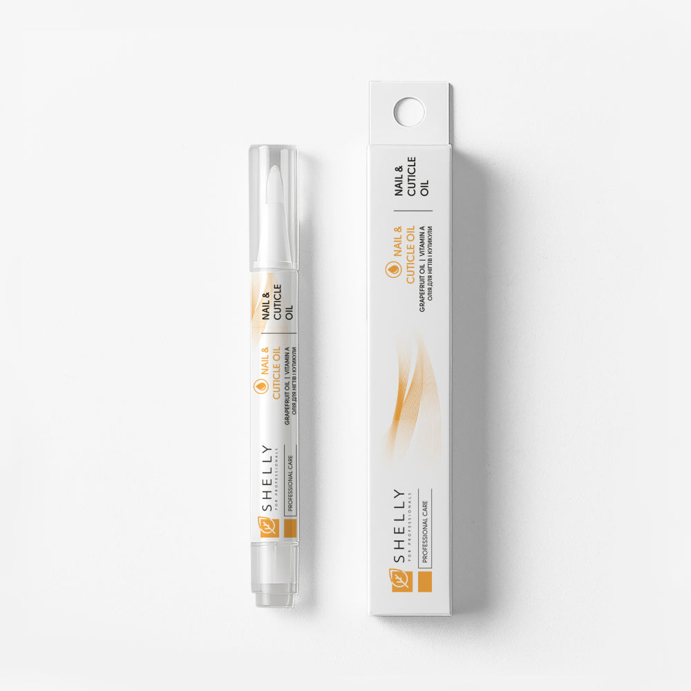 Huile pour les ongles et les cuticules au pamplemousse et à la vitamine A Shelly.